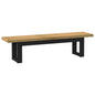 Banc à manger NOAIN pieds en forme de U 180x40x45 cm massif pin - Imagem 1
