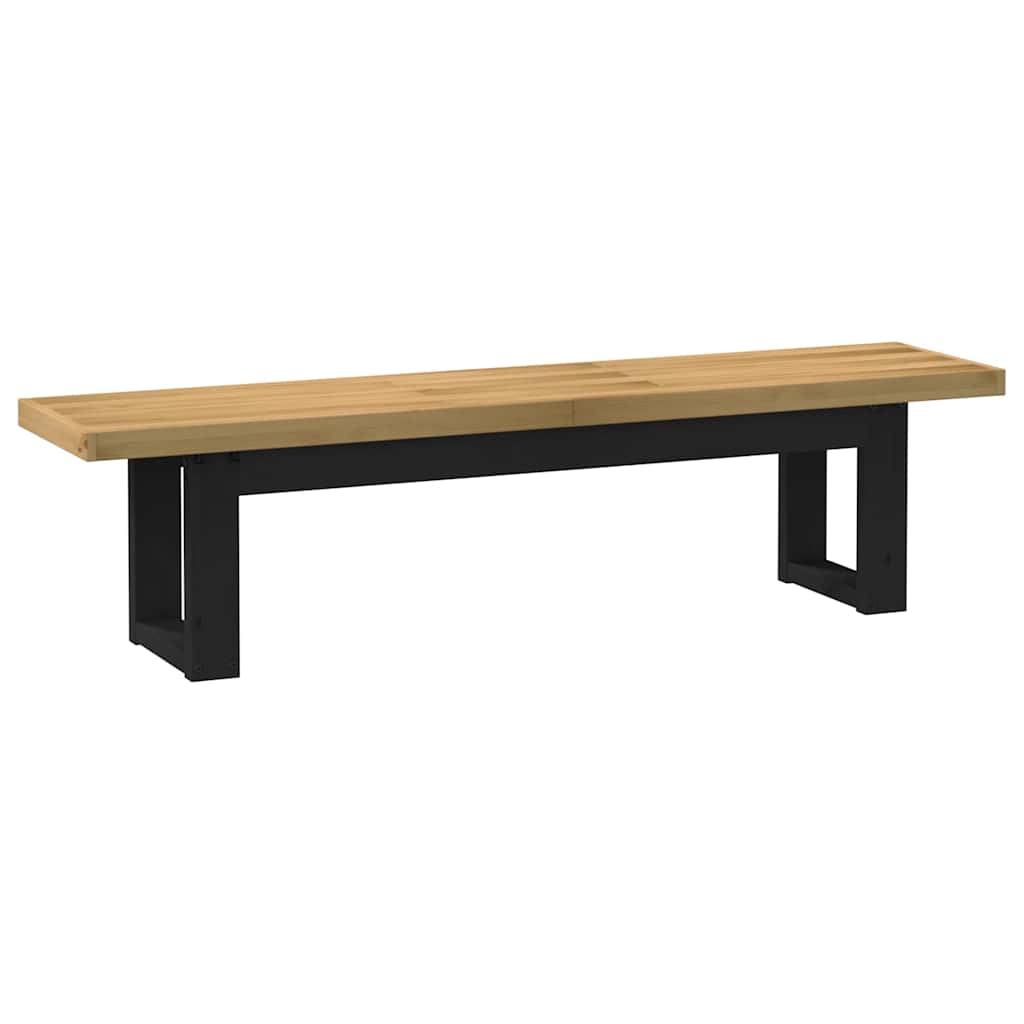 Banc à manger NOAIN pieds en forme de U 180x40x45 cm massif pin - Imagem 5