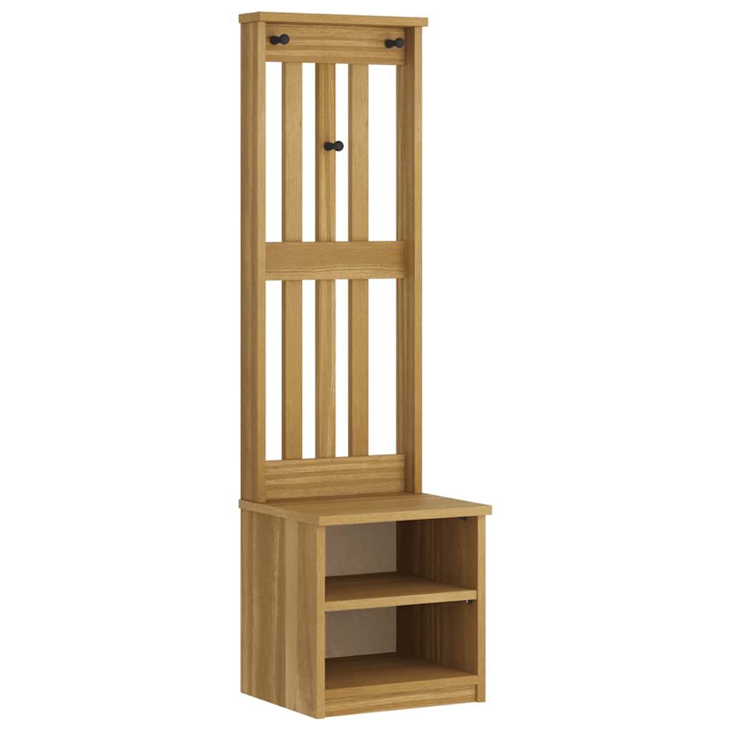 Portemanteau SANDNES 45x40x159,5 cm bois massif pin - Imagem 2