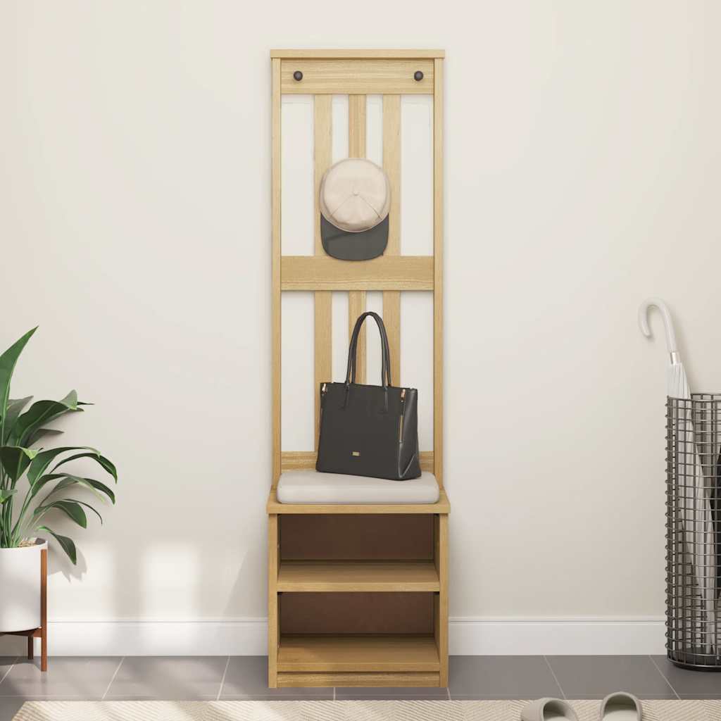 Portemanteau SANDNES 45x40x159,5 cm bois massif pin - Imagem 3