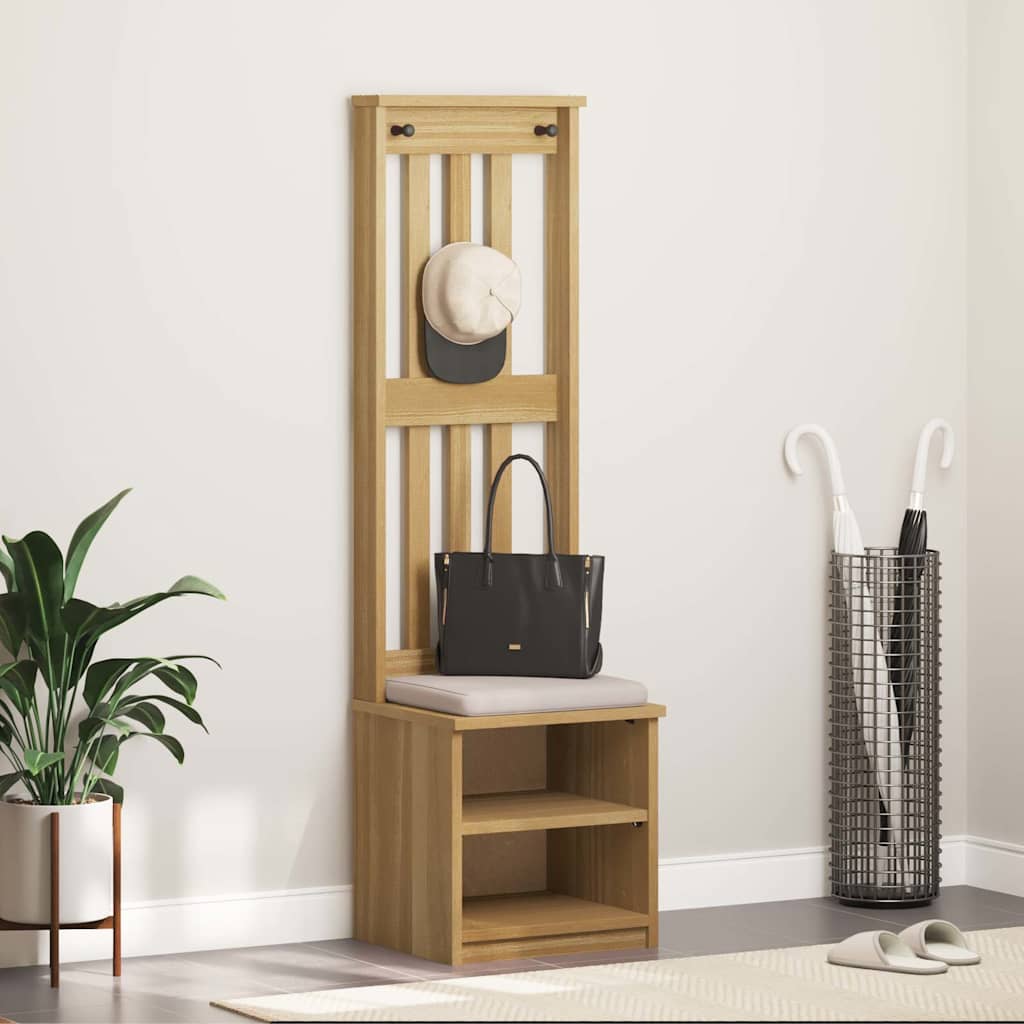 Portemanteau SANDNES 45x40x159,5 cm bois massif pin - Imagem 1