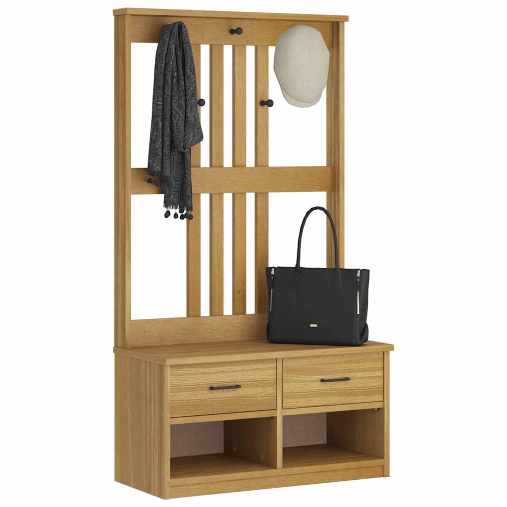 Portemanteau SANDNES 87x40x159,5 cm bois massif pin - Imagem 4