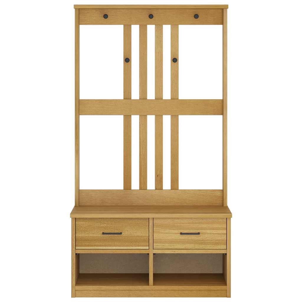 Portemanteau SANDNES 87x40x159,5 cm bois massif pin - Imagem 5