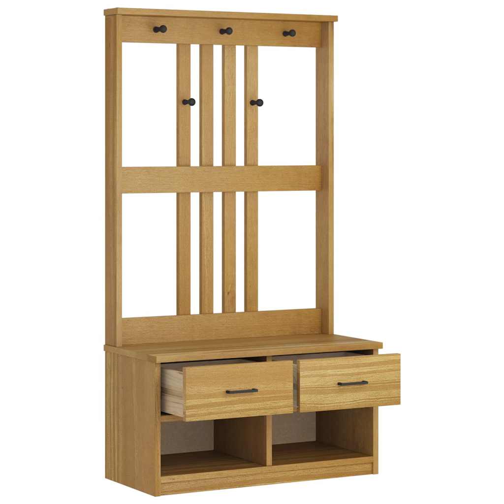 Portemanteau SANDNES 87x40x159,5 cm bois massif pin - Imagem 6