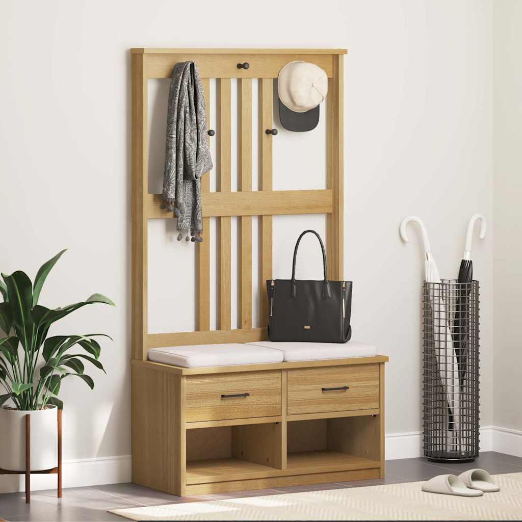 Portemanteau SANDNES 87x40x159,5 cm bois massif pin - Imagem 1