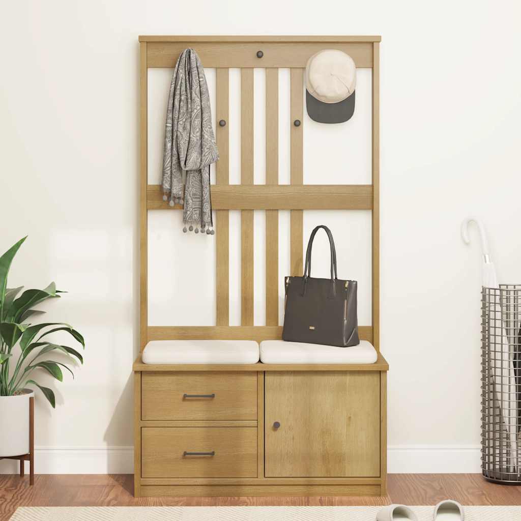 Portemanteau SANDNES 87x40x159,5 cm bois massif pin - Imagem 16