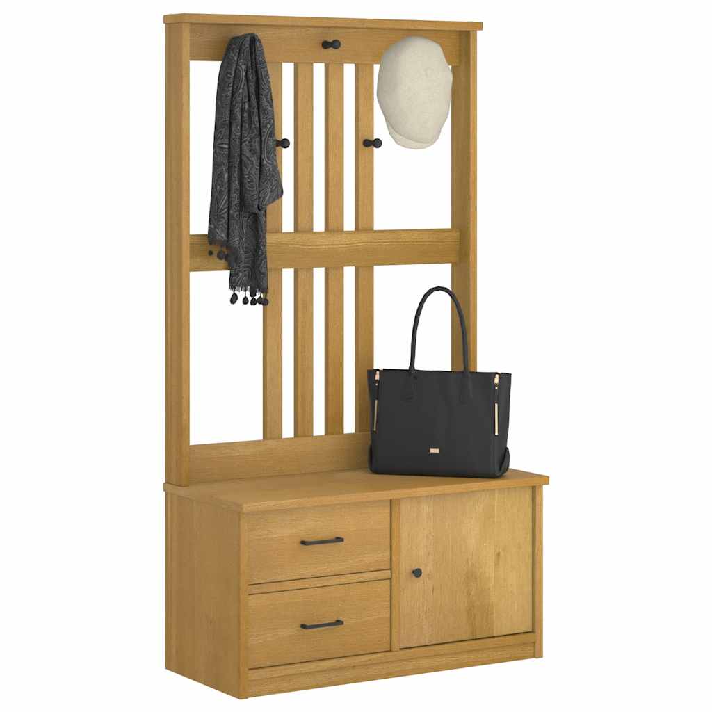 Portemanteau SANDNES 87x40x159,5 cm bois massif pin - Imagem 17