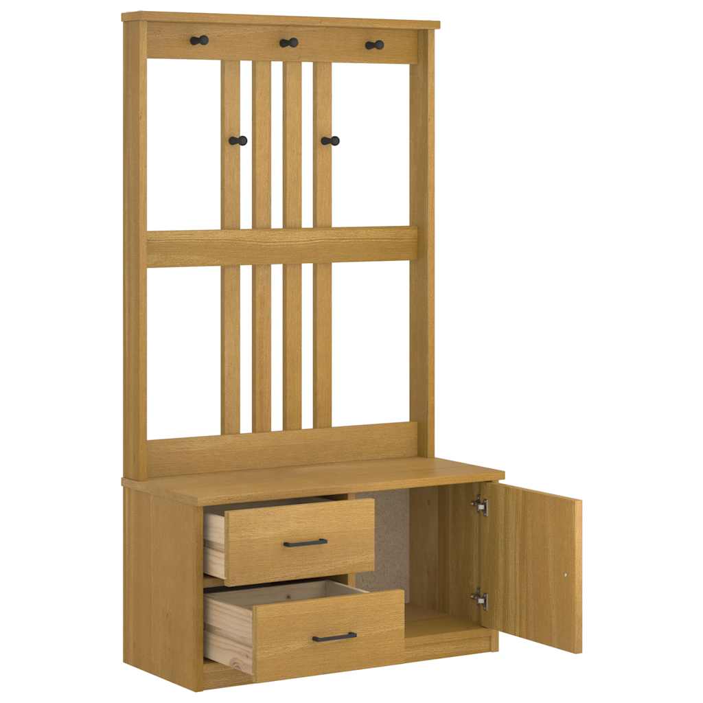 Portemanteau SANDNES 87x40x159,5 cm bois massif pin - Imagem 19