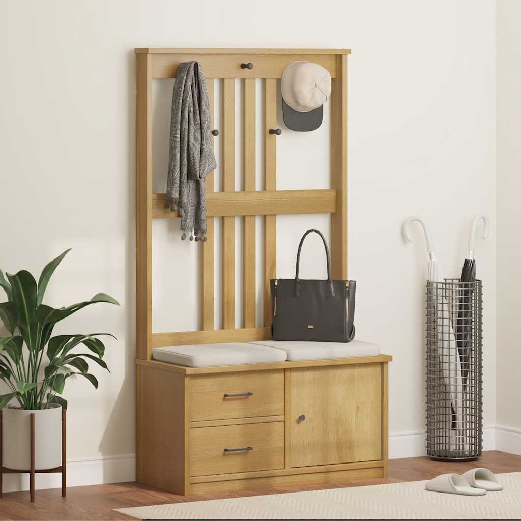 Portemanteau SANDNES 87x40x159,5 cm bois massif pin - Imagem 14
