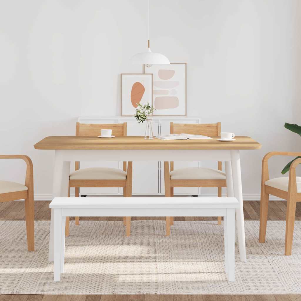 Banc 110 cm  bois massif caoutchouc - Imagem 3