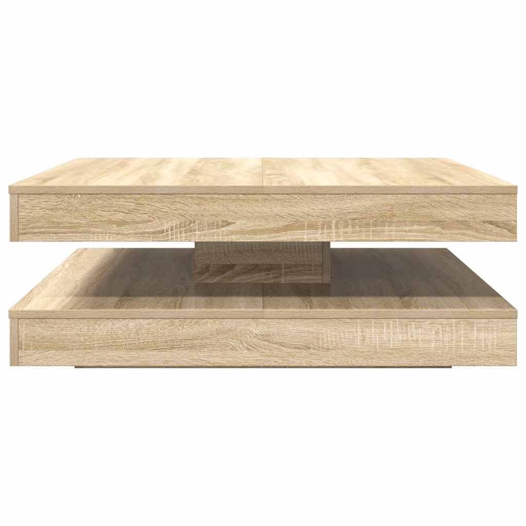 Table basse rotative à 360 degrés chêne fumé 90x90x34,5 cm - Imagem 14
