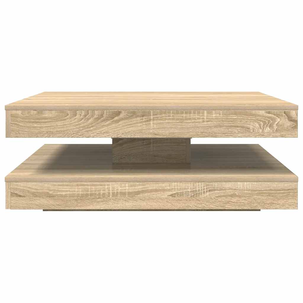 Table basse rotative à 360 degrés chêne fumé 90x90x34,5 cm - Imagem 15