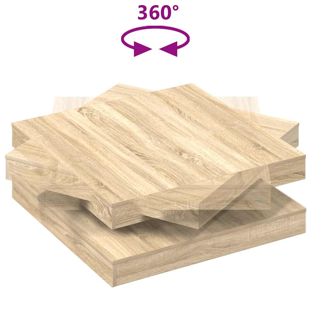 Table basse rotative à 360 degrés chêne fumé 90x90x34,5 cm - Imagem 17