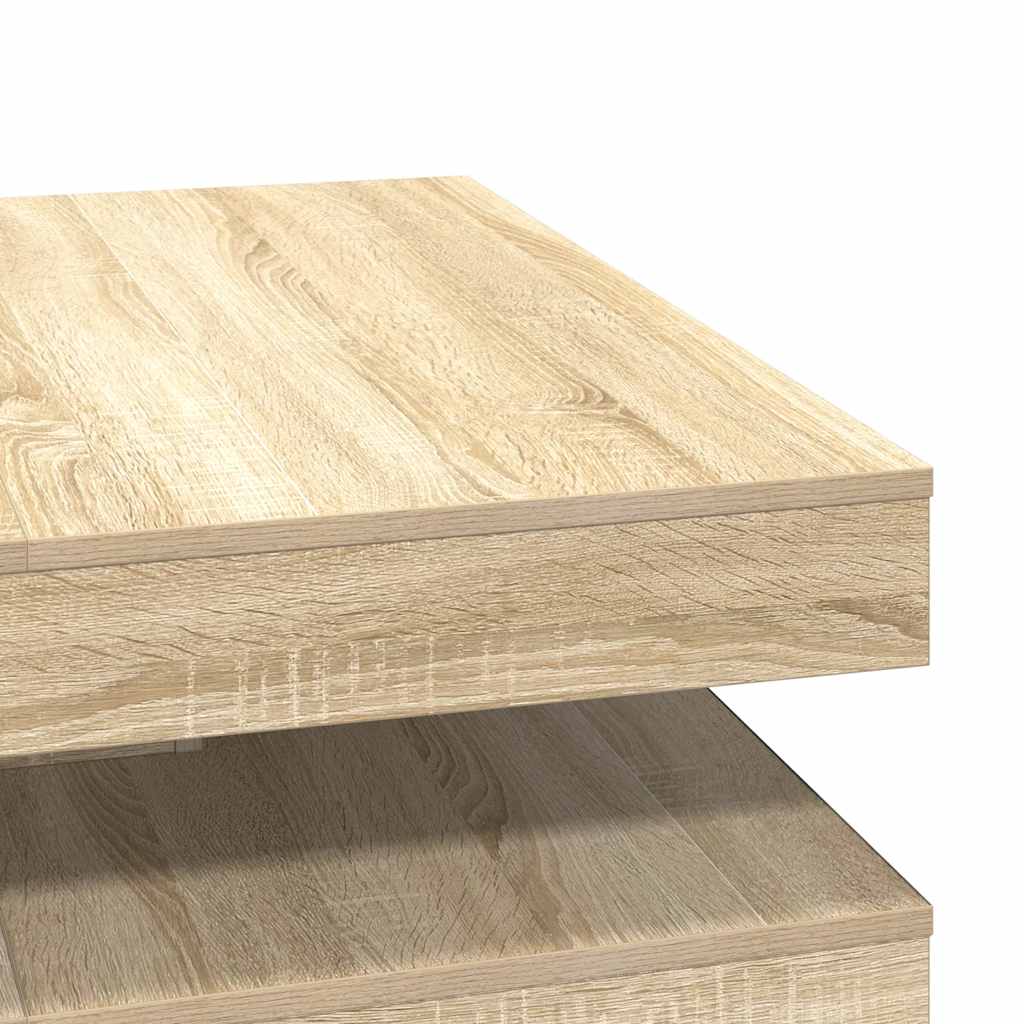 Table basse rotative à 360 degrés chêne fumé 90x90x34,5 cm - Imagem 18