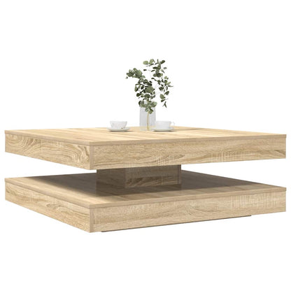 Table basse rotative à 360 degrés chêne fumé 90x90x34,5 cm - Imagem 11
