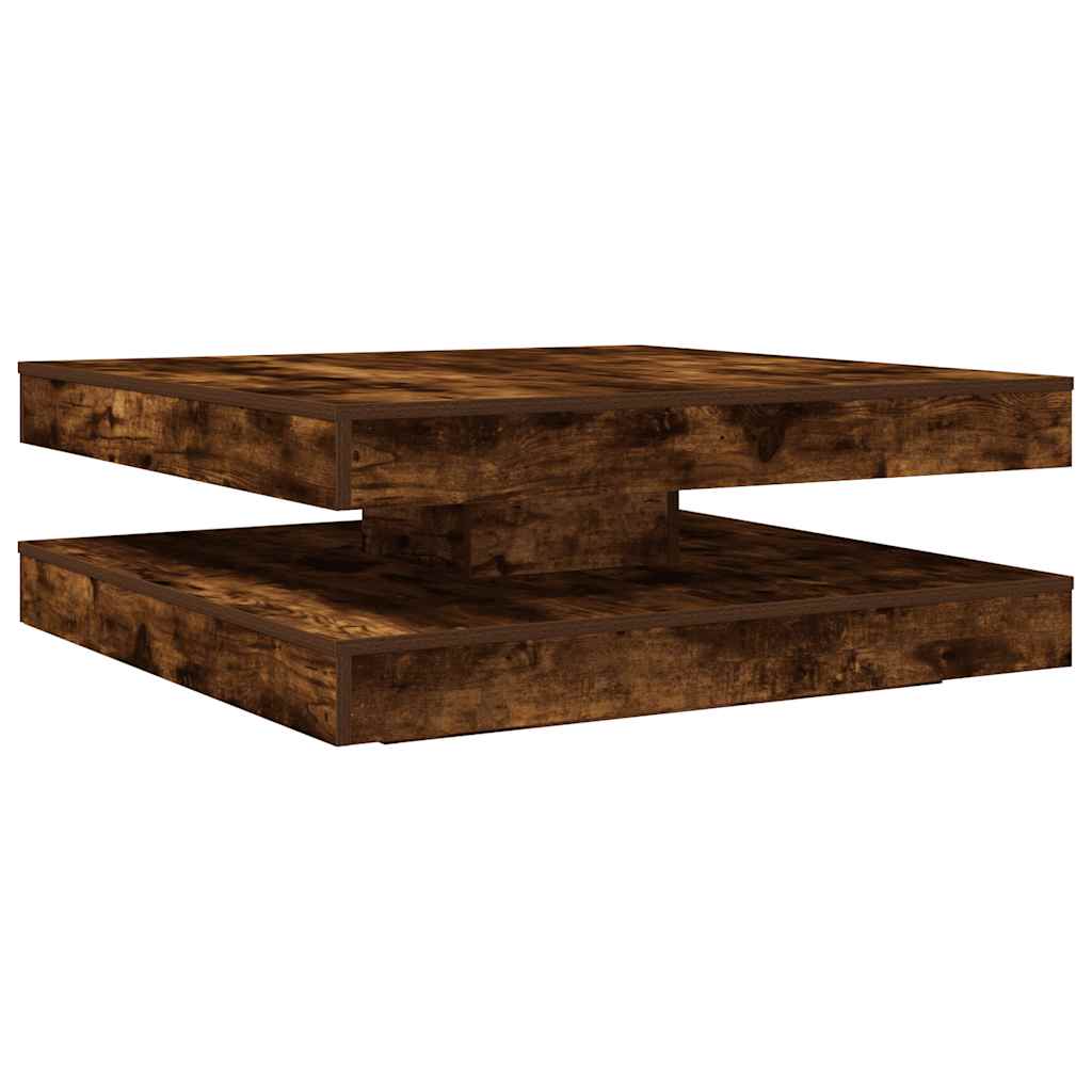 Table basse rotative à 360 degrés chêne fumé 90x90x34,5 cm - Imagem 2