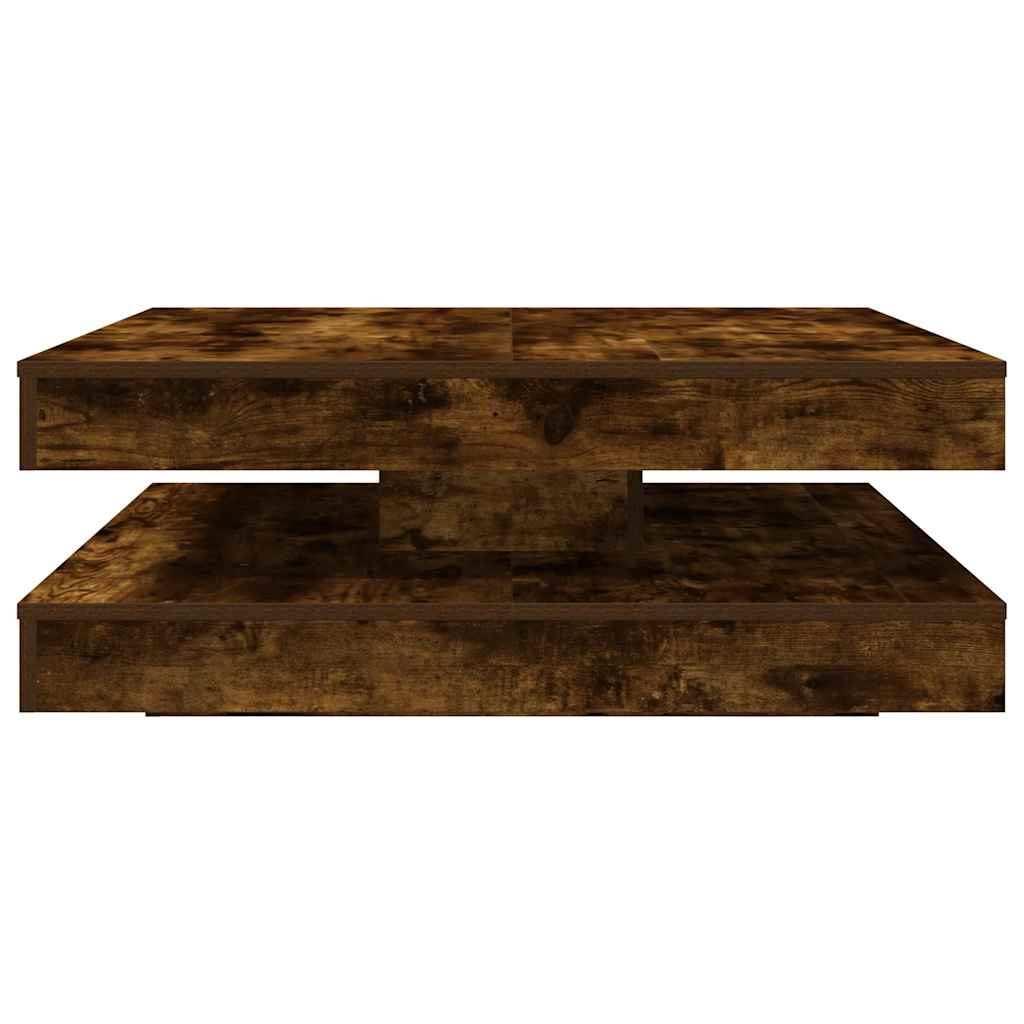 Table basse rotative à 360 degrés chêne fumé 90x90x34,5 cm - Imagem 4
