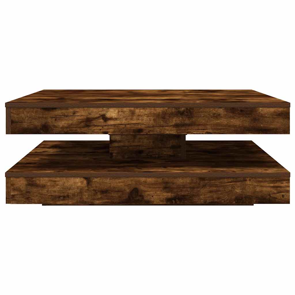Table basse rotative à 360 degrés chêne fumé 90x90x34,5 cm - Imagem 5