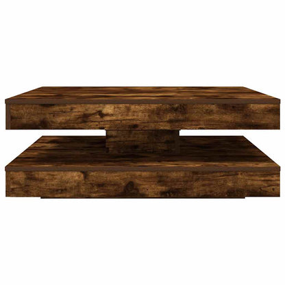 Table basse rotative à 360 degrés chêne fumé 90x90x34,5 cm - Imagem 5
