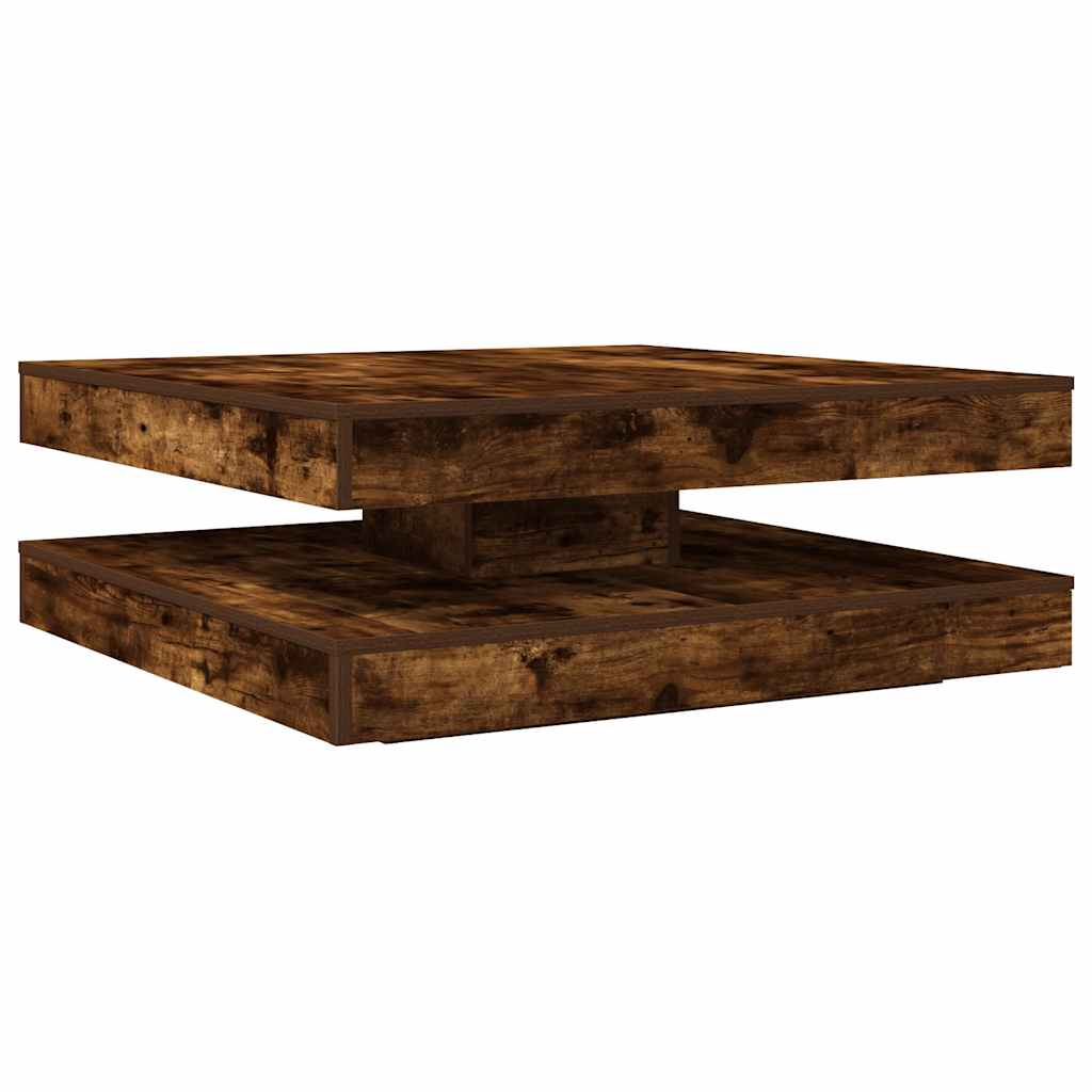 Table basse rotative à 360 degrés chêne fumé 90x90x34,5 cm - Imagem 6