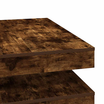 Table basse rotative à 360 degrés chêne fumé 90x90x34,5 cm - Imagem 8