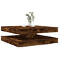 Table basse rotative à 360 degrés chêne fumé 90x90x34,5 cm - Imagem 1