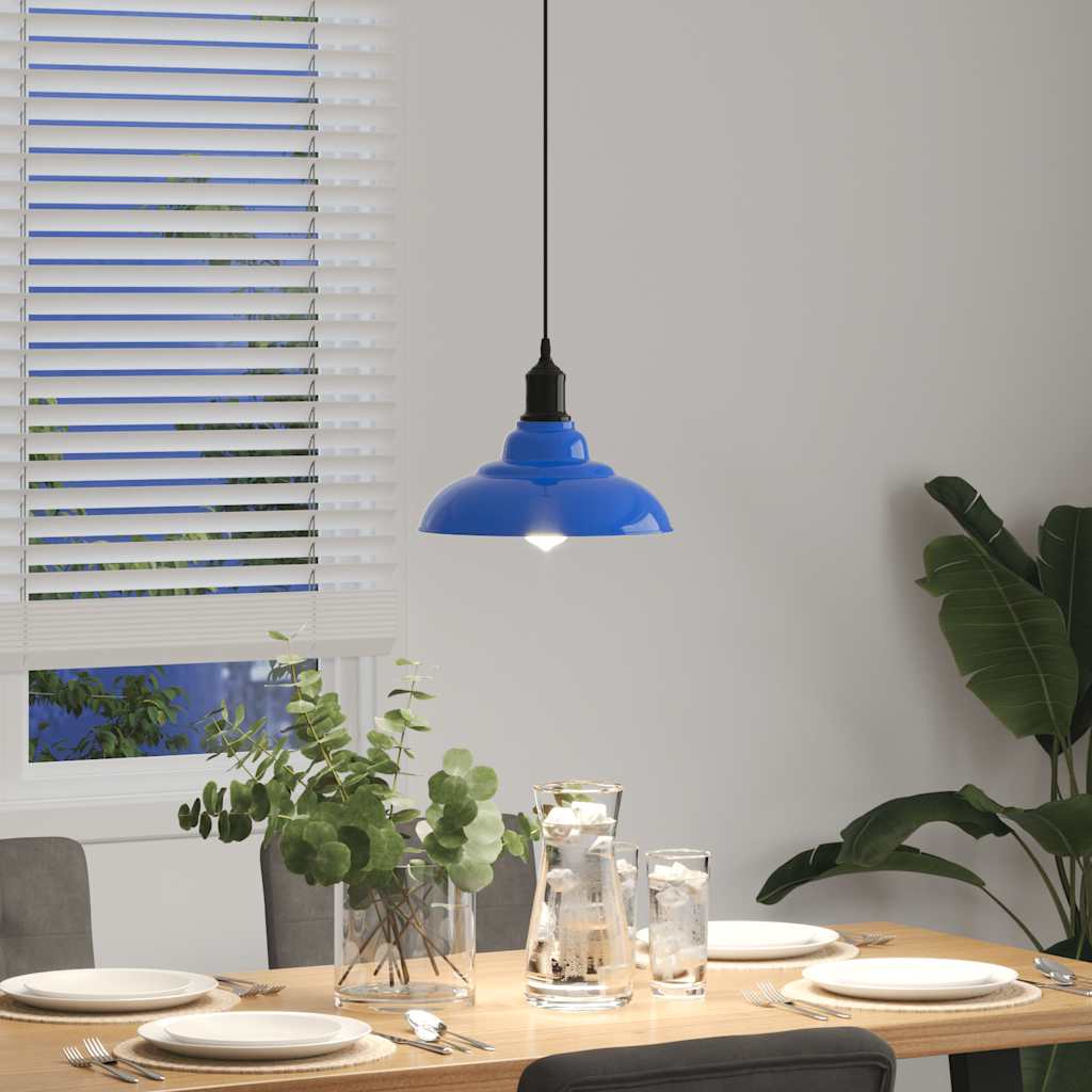 Lampe suspendue réglable hauteur E27  foncé Ø 31 cm métal - Imagem 4