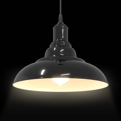 Lampe suspendue réglable hauteur E27  foncé Ø 31 cm métal - Imagem 6