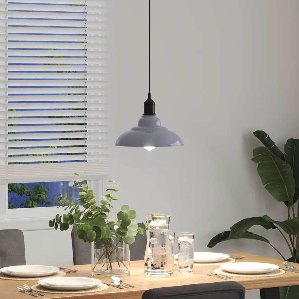 Lampe suspendue réglable hauteur E27  foncé Ø 31 cm métal - Imagem 15