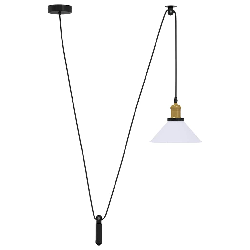 Lampe suspendue réglable hauteur E27  brillant Ø22cm métal - Imagem 2