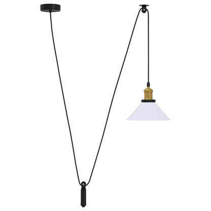 Lampe suspendue réglable hauteur E27  brillant Ø22cm métal - Imagem 2