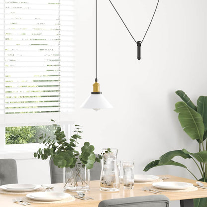 Lampe suspendue réglable hauteur E27  brillant Ø22cm métal - Imagem 3