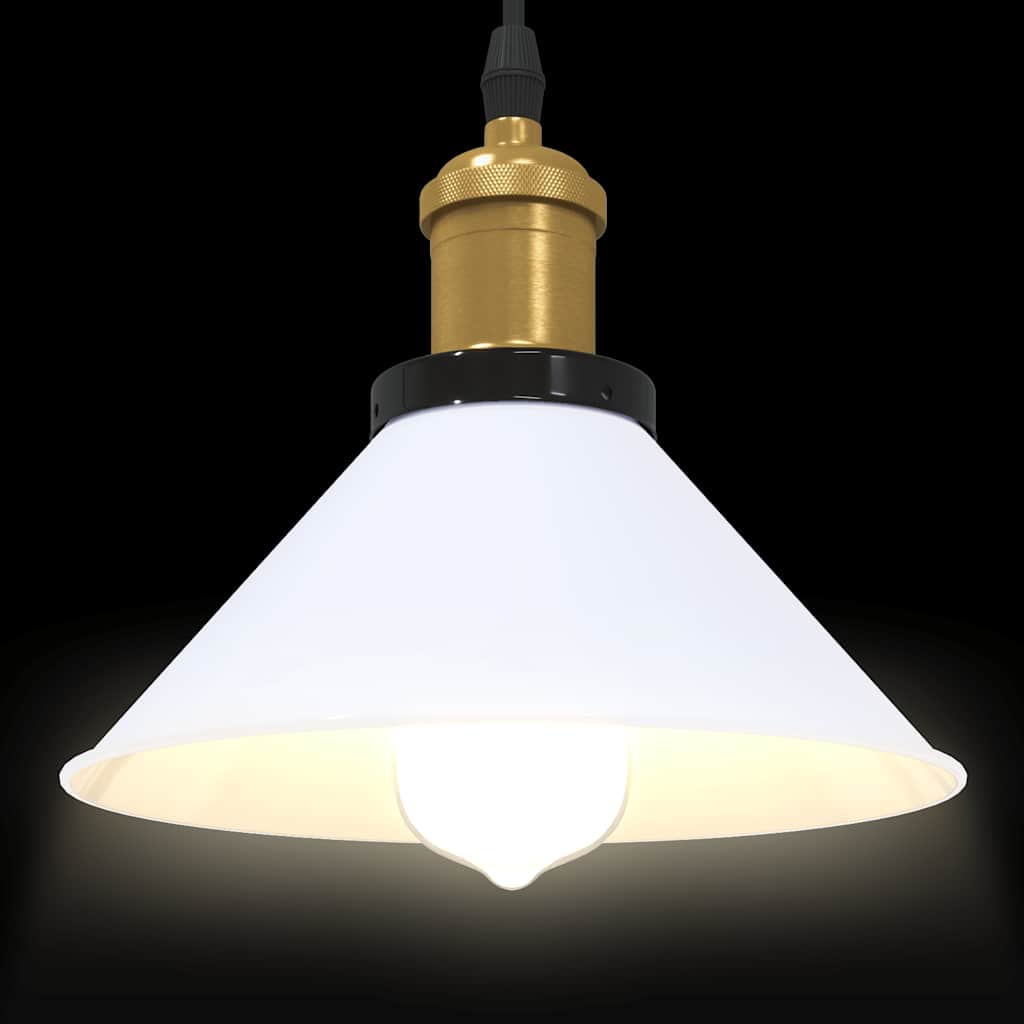 Lampe suspendue réglable hauteur E27  brillant Ø22cm métal - Imagem 6