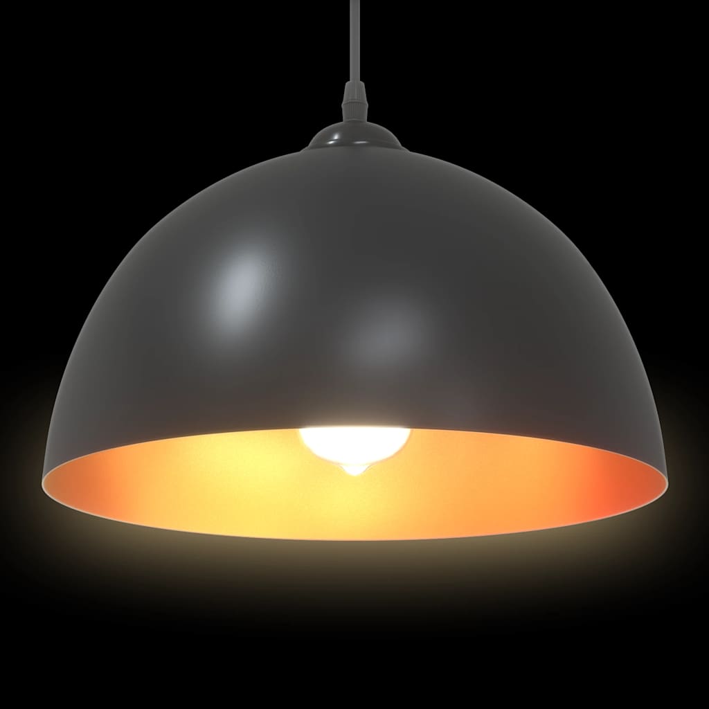 Lampes suspendues 2 pcs hauteur réglable E27  Ø 30 cm métal - Imagem 7