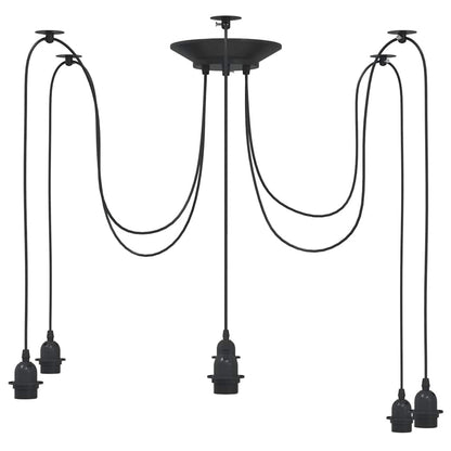 Lampe suspendue avec 6 porte-lampes E27  métal - Imagem 5
