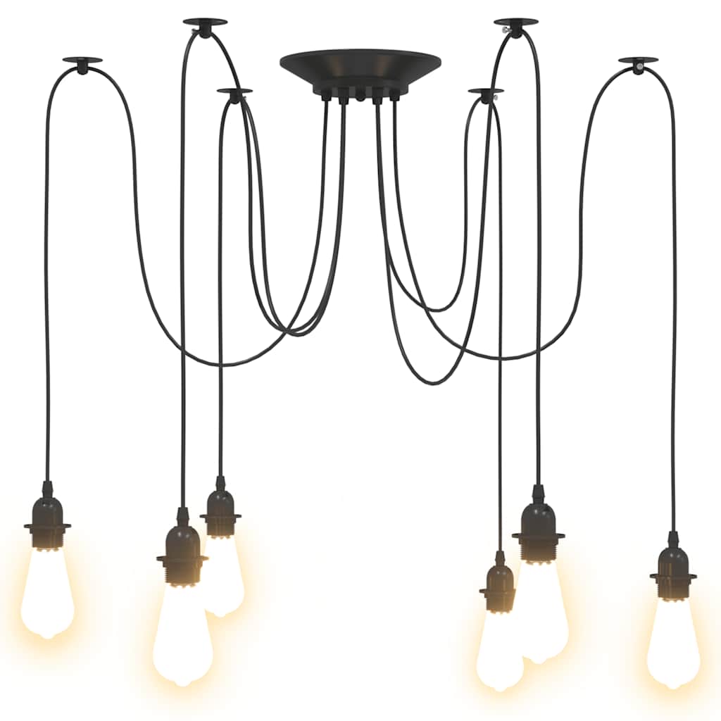 Lampe suspendue avec 6 porte-lampes E27  métal - Imagem 6