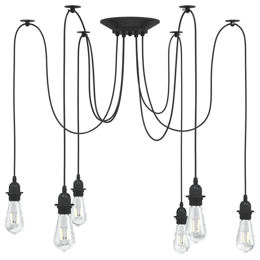 Lampe suspendue avec 6 porte-lampes E27  métal