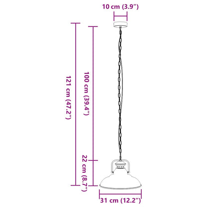 Lampe suspendue E27  Ø 31 cm fer - Imagem 11