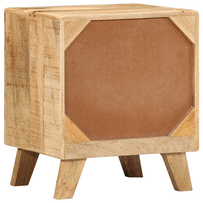 Table de chevet 2 pcs 40x32x46 cm bois massif de manguier brut - Imagem 4