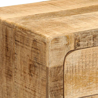 Table de chevet 2 pcs 40x32x46 cm bois massif de manguier brut - Imagem 6