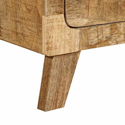 Table de chevet 2 pcs 40x32x46 cm bois massif de manguier brut - Imagem 8
