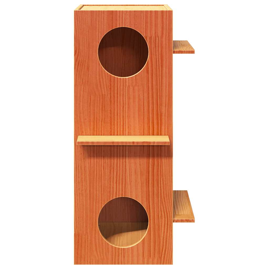 Maison pour chat  43x43x90 cm bois de pin massif - Imagem 11