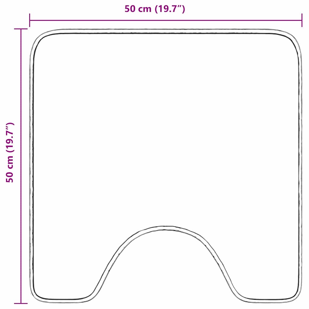 Tapis de bain antidérapant avec découpe pour toilette - Sensuri Maison
