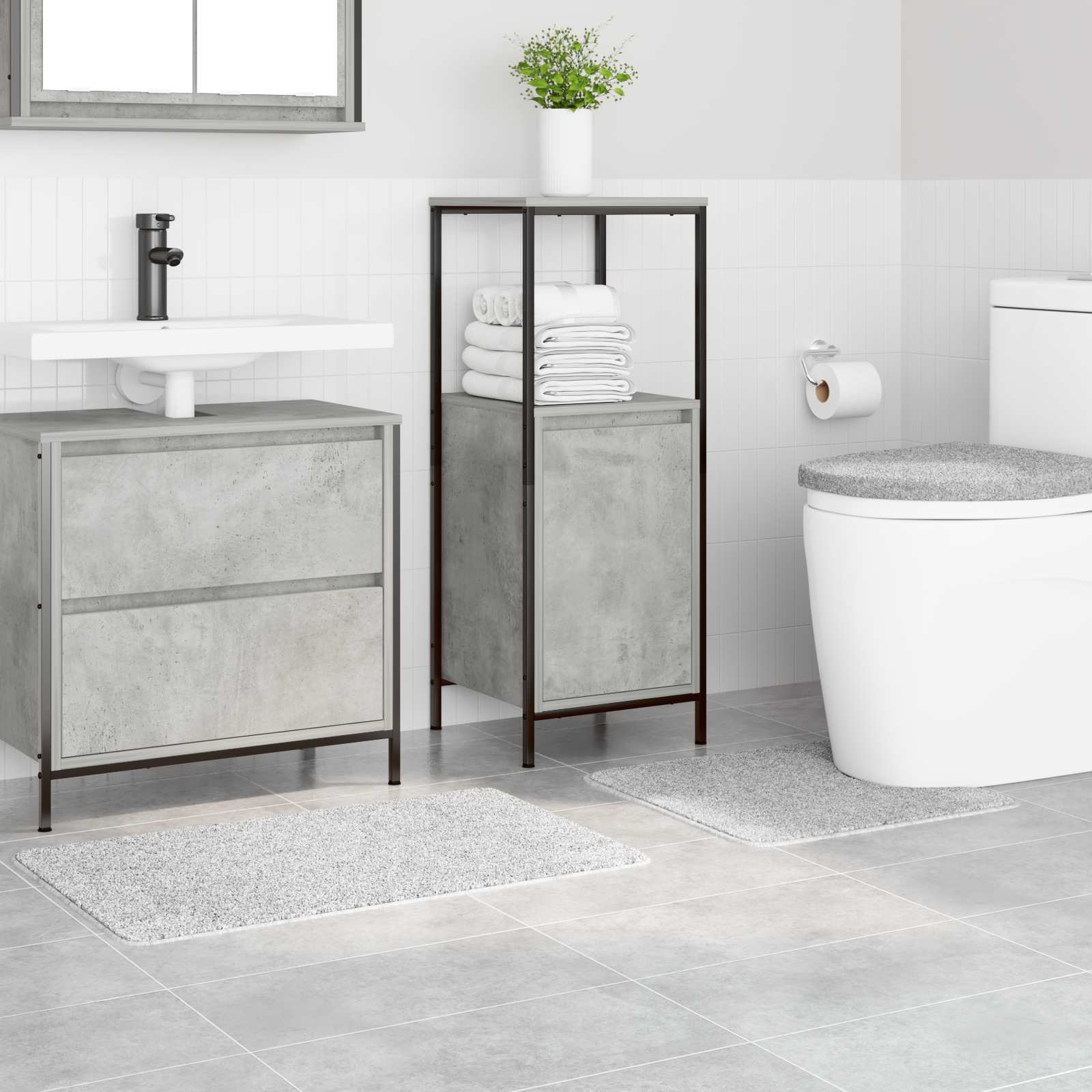 Ensemble de tapis de bain antidérapants 3 pcs  PP - Imagem 3