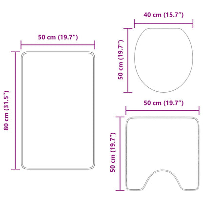 Ensemble de tapis de bain antidérapants 3 pcs  PP - Imagem 11