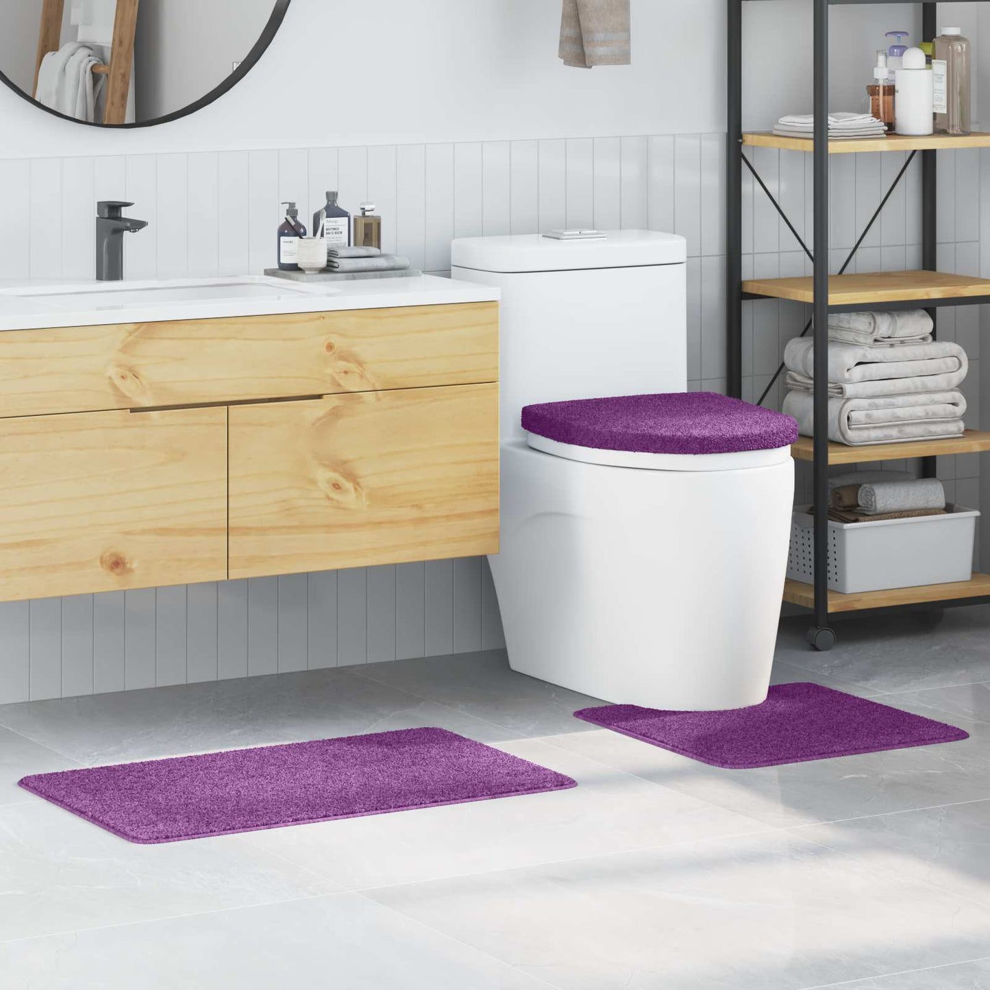 Ensemble de tapis de bain antidérapants 3 pcs  PP - Imagem 12