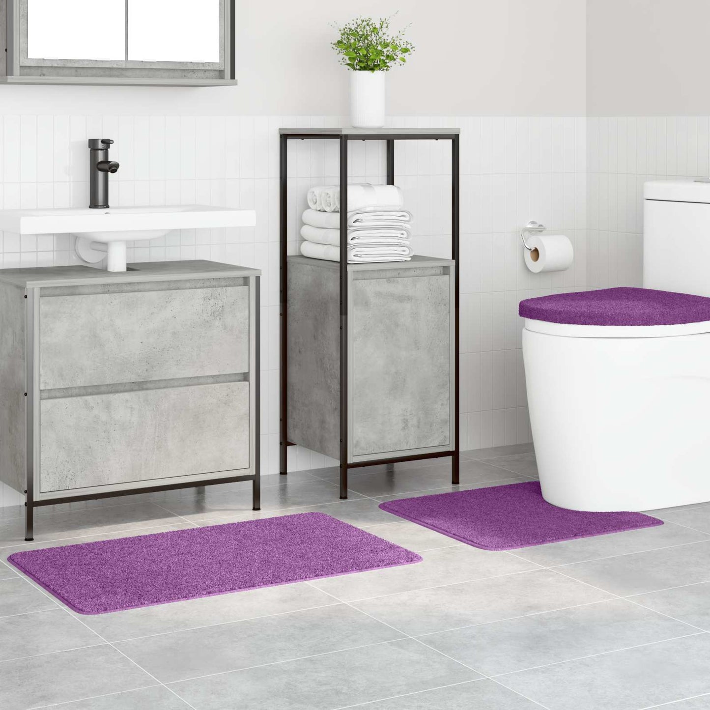 Ensemble de tapis de bain antidérapants 3 pcs  PP - Imagem 14