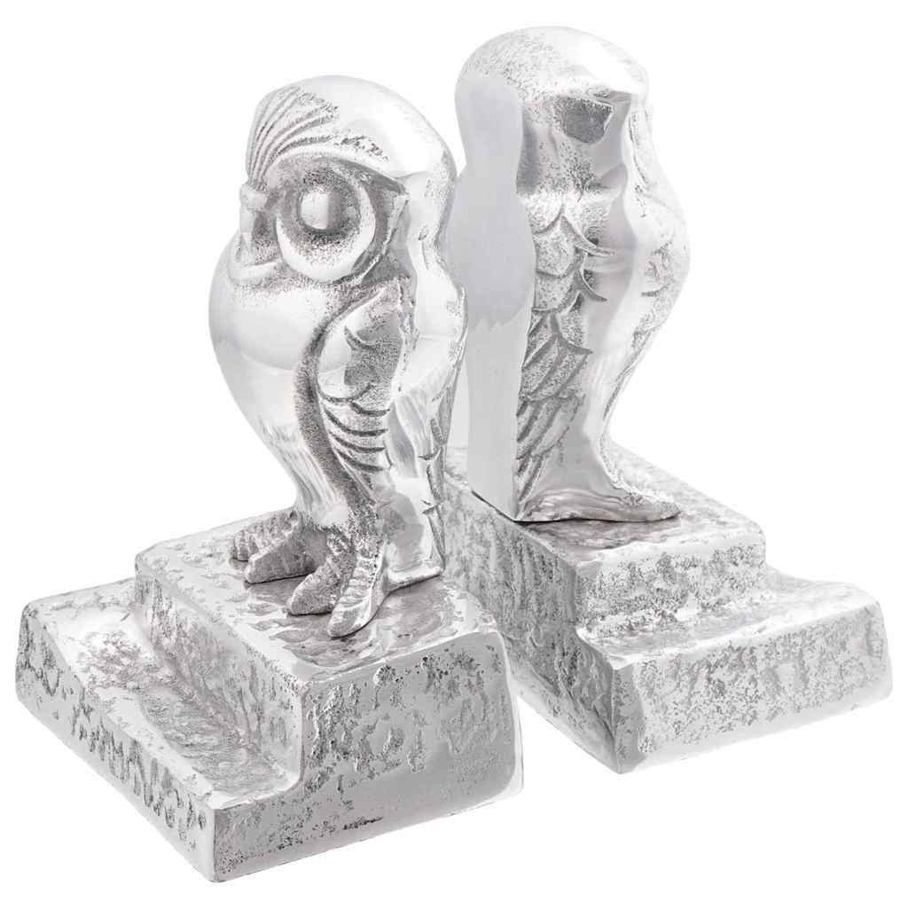 Serre-livres 2 pcs - Argenté Aluminium - Sensuri Maison