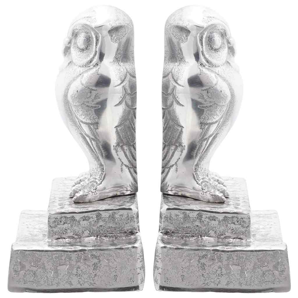 Serre-livres 2 pcs - Argenté Aluminium - Sensuri Maison