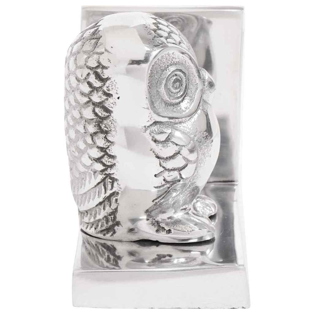 Serre-livres 2 pcs Argenté  Aluminium - Imagem 3